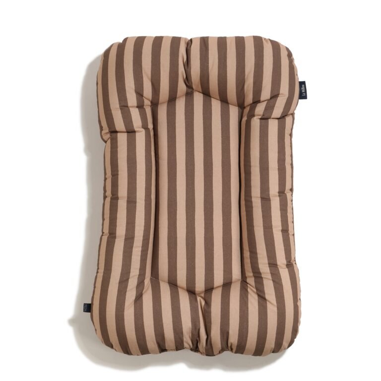 Nido per neonati in velluto di cotone a righe marroni - 50 x 86 cm Immagine principale