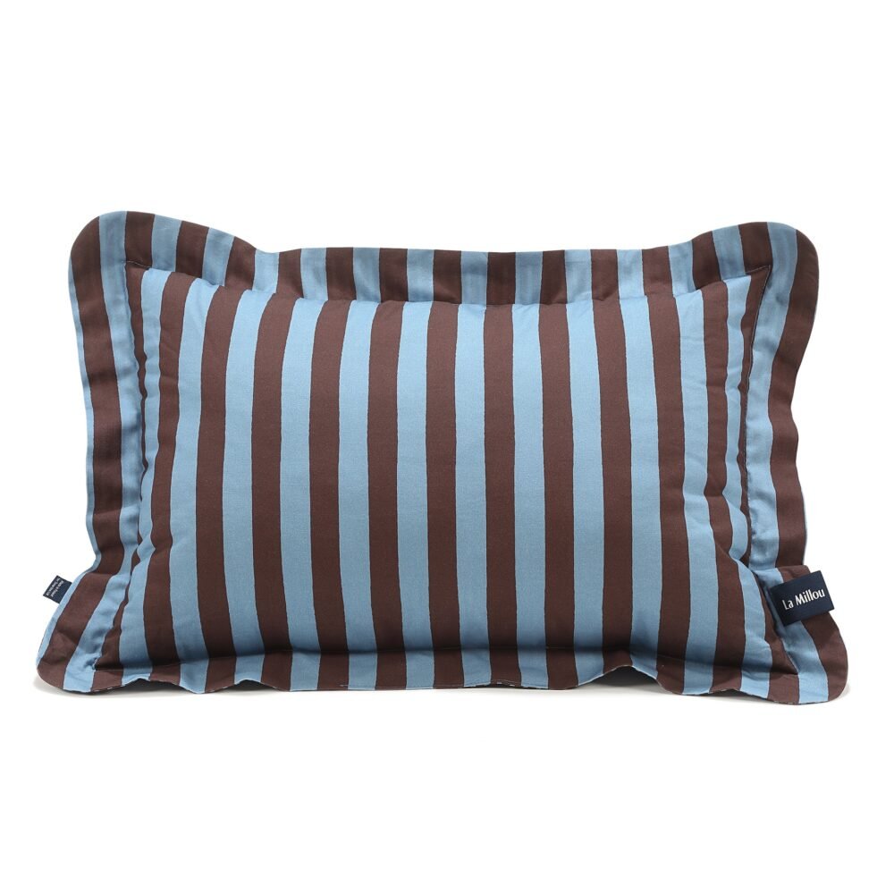 Cuscino in cotone a righe blu - XL - 50 x 70 cm Immagine principale