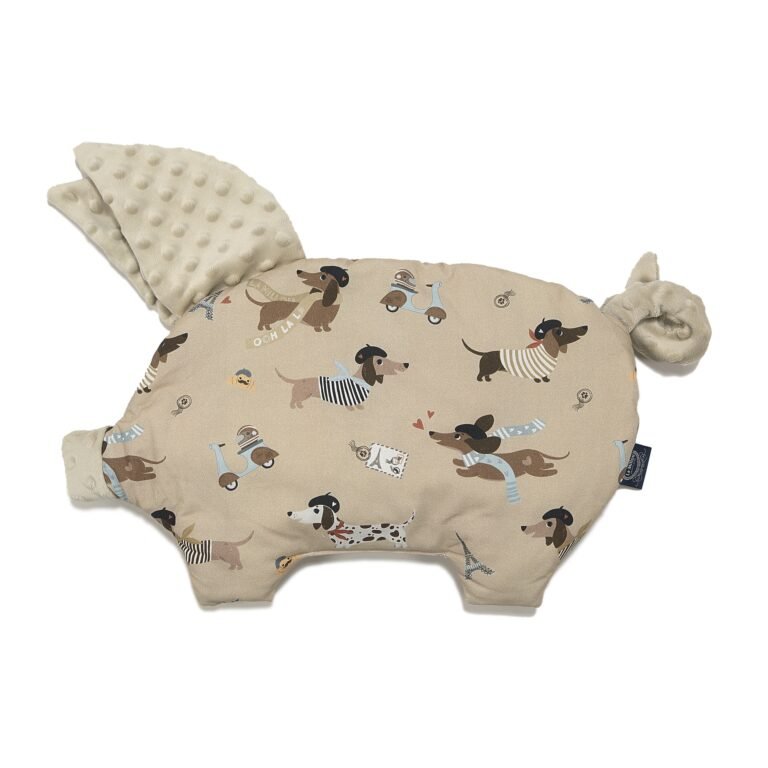 Sleepy Pig Minky Pillow PIERRE THE DOG Main Image