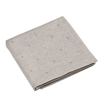 Babydecke Merinowolle Jersey Grau 75x100cm