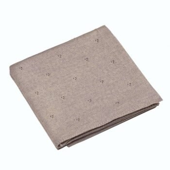 Baby blanket merino wool jersey taupe