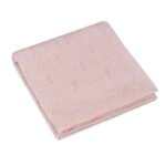 Warmedecke 100% Merinowolle Little Fleur Baby Pink 75x100cm