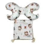 Set Kuscheldecke-Kissen|Premium Baumwolle|Snowman Beige