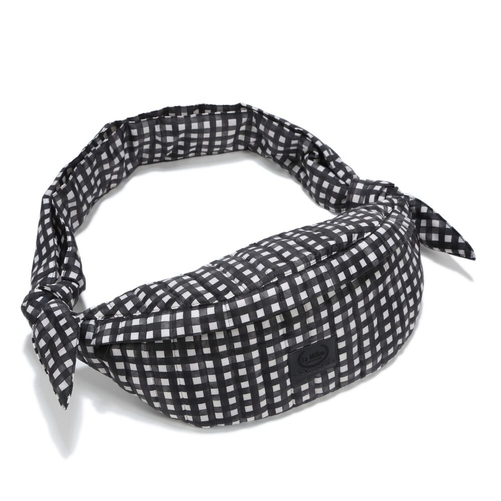 Nylon fanny pack BLACK VICHY Main image